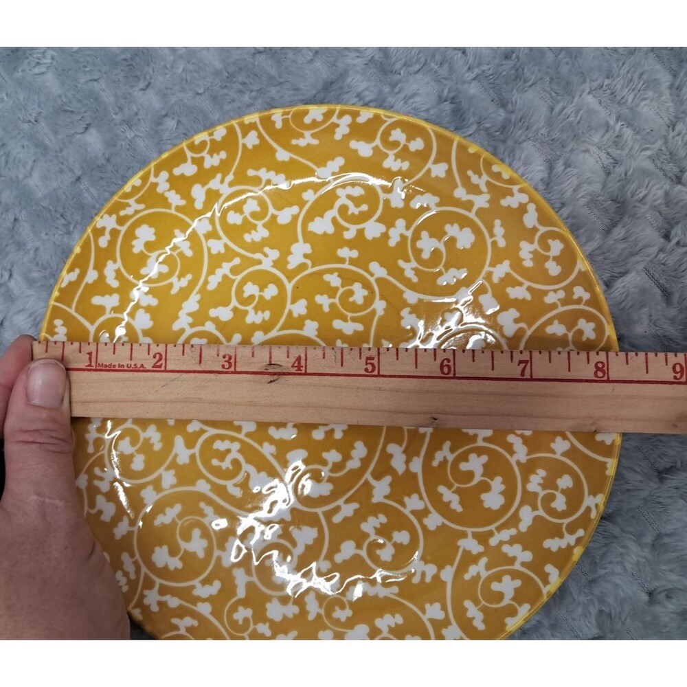 Set 4 Selamica Porcelain Salad Plates 8" Colorful Geometric Ceramic Dinnerware - Picture 14 of 15
